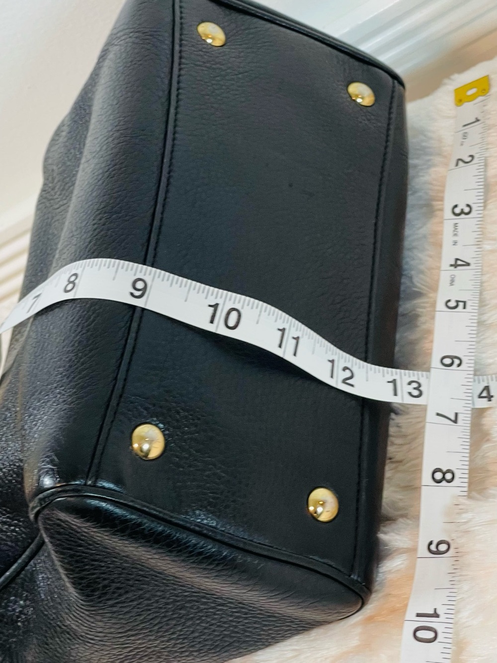Coach Black Pebbled Leather Satchel Bag - Picture 7 of 8